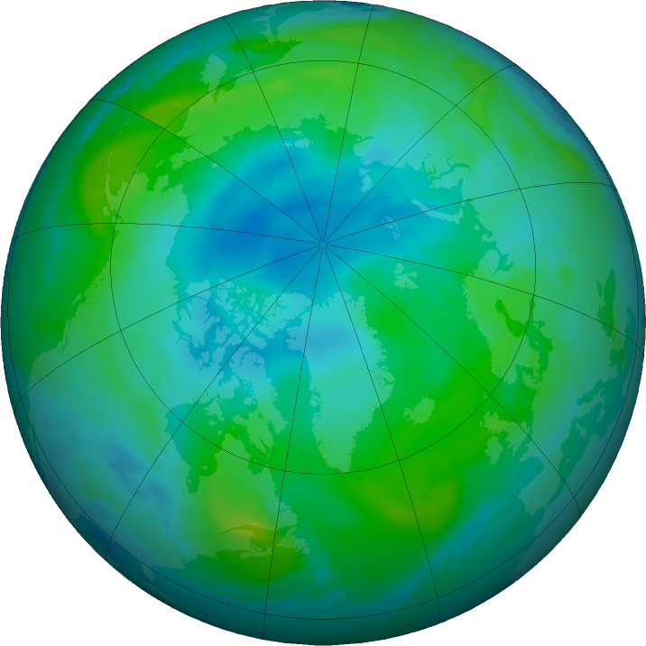 Arctic ozone map for 26 August 2020
